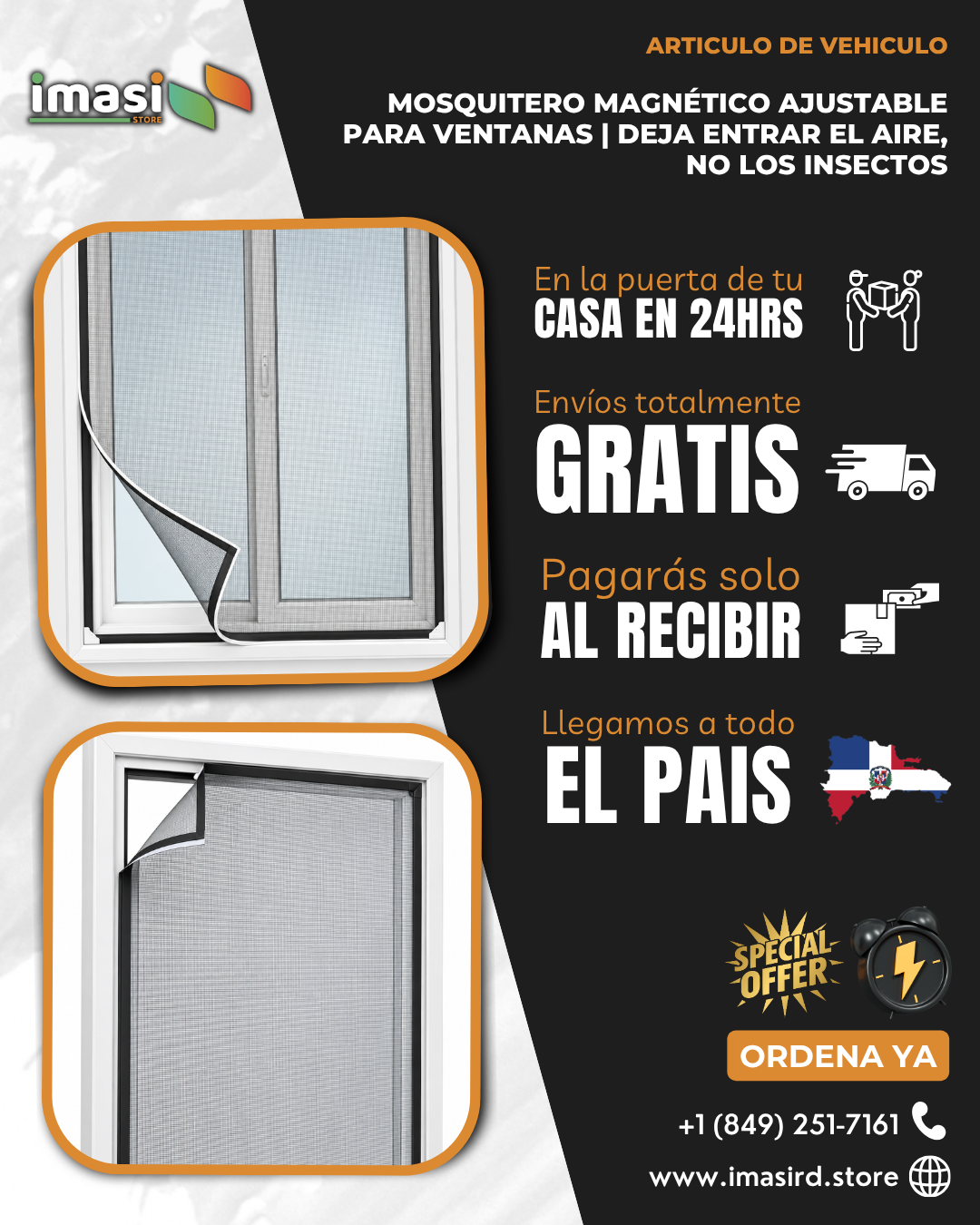Mosquitero Magnético Ajustable para Ventanas | Deja Entrar el Aire, No los Insectos