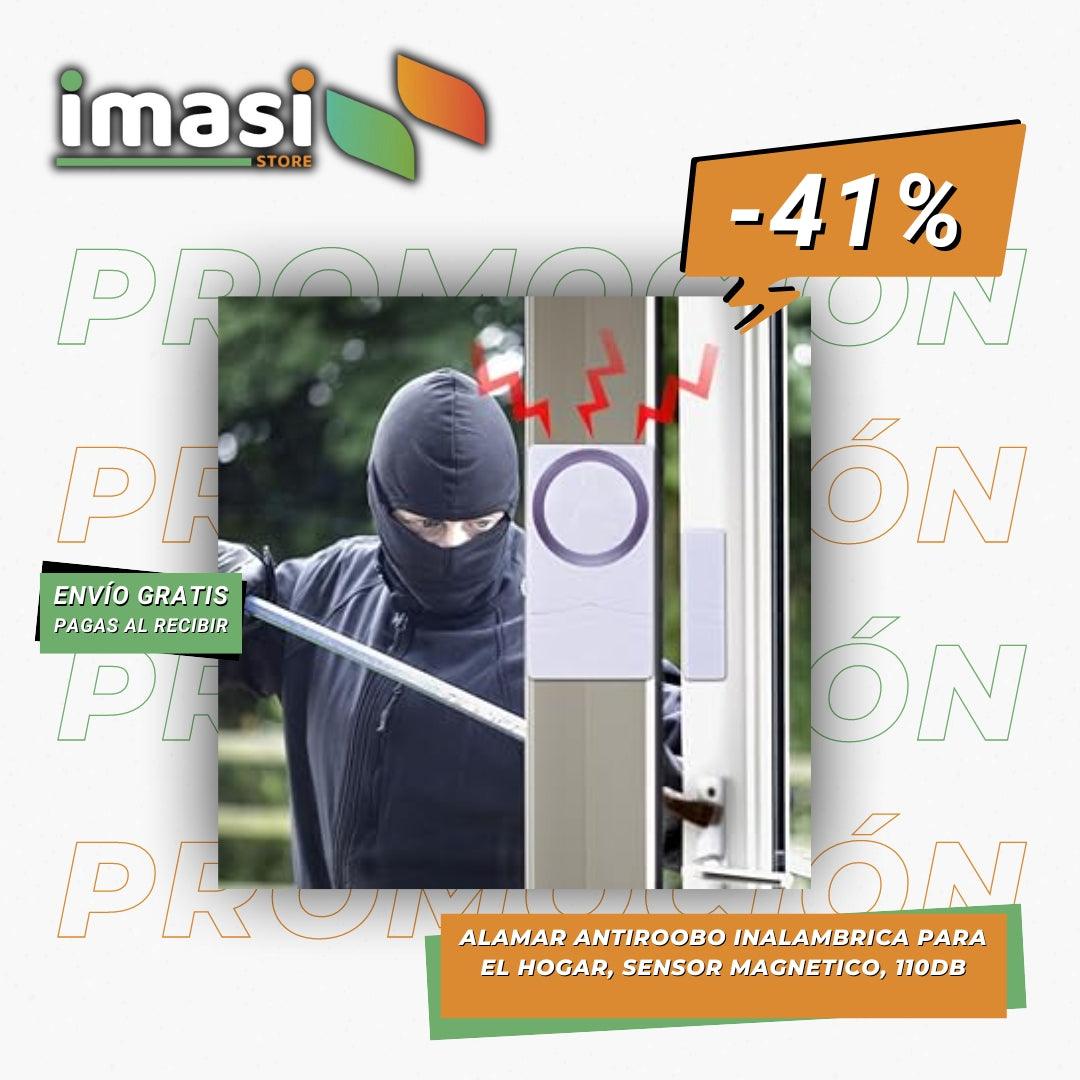 ALARMA ANTIRROBO INALAMBRICA PARA EL HOGAR, SENSOR MAGNETICO, 110dB - IMASI RD STORE