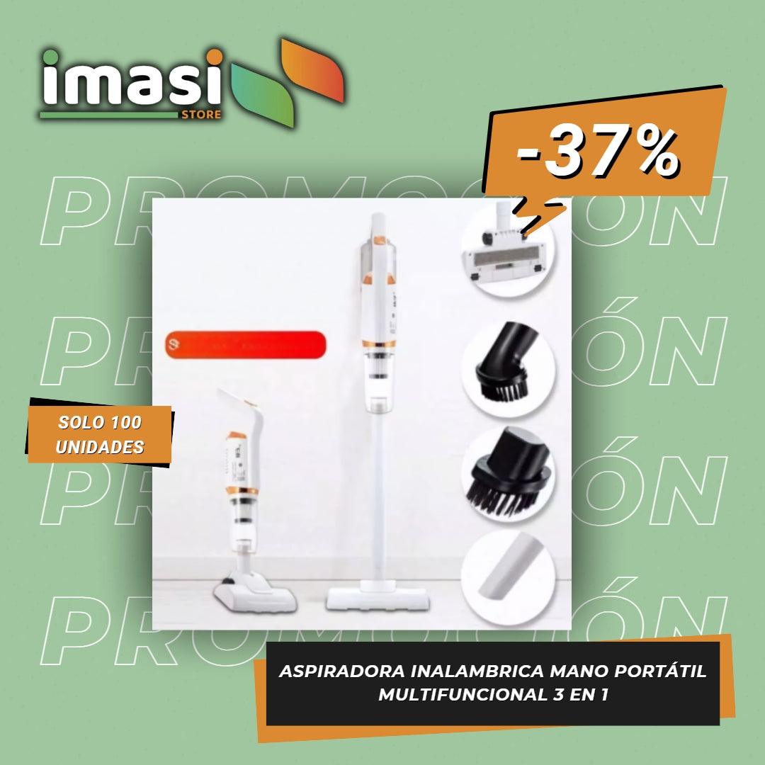 Aspiradora Inalambrica Mano Portátil Multifuncional 3 En 1: barredora eléctrica para el hogar y el coche, elimina ácaros, limpiador de polvo - IMASI RD STORE