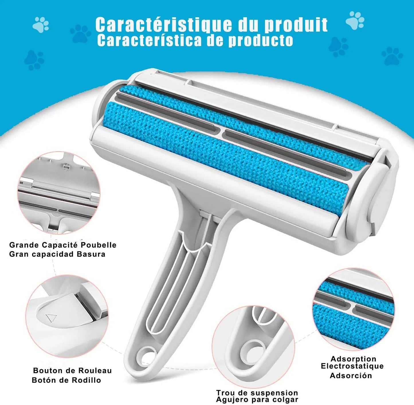 CEPILLO REMOVEDOR DE PELOS DE MASCOTAS - IMASI RD STORE