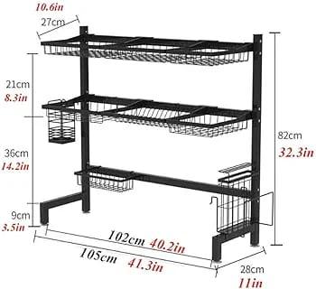 ESCURRIDOR DE PLATOS TRIPLE - ACERO ANTICORRISVO, CALIDAD SUPERIOR - IMASI RD STORE