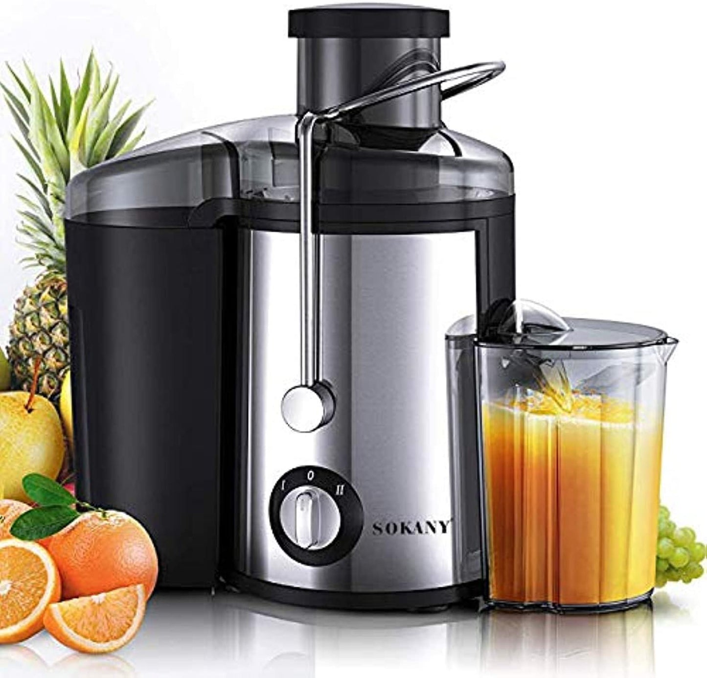 EXTRACTOR DE JUGOS DE ACERO INOXIDABLE, 800W, 2 VELOCIDADES, ALTA CALIDAD, SOKANY - IMASI RD STORE