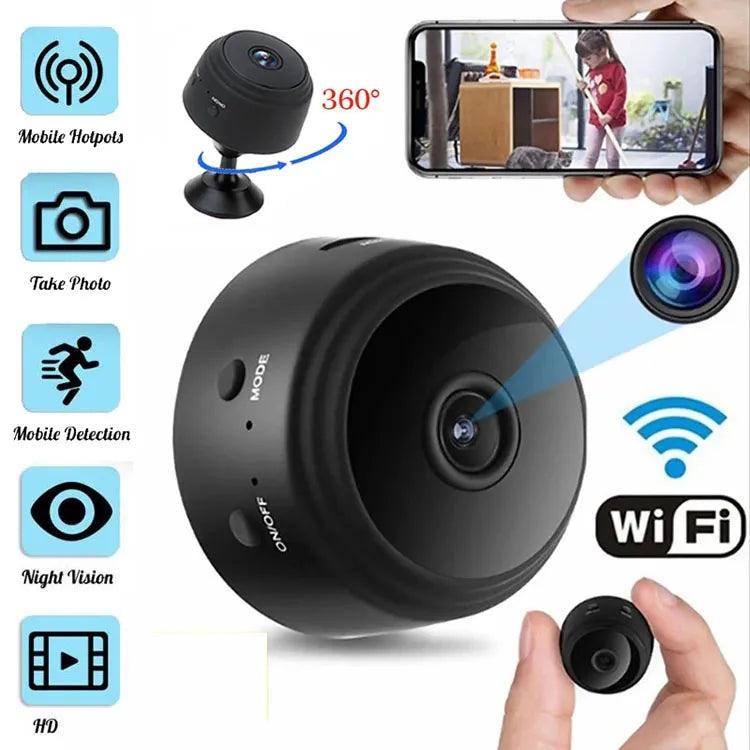MINI CÁMARA MAGNÉTICA HD 1080P, INALÁMBRICA, WIFI, CON SONIDO, 360°, SENSOR DE MOVIMIENTO & VISIÓN NOCTURNA - IMASI RD STORE