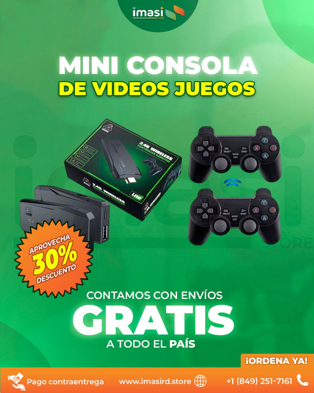Mini consola de videojuegos portátil GameBox™ | ¡+10000 Juegos Retro en Tu Bolsillo! Conecta, Juega y Disfruta - IMASI RD STORE