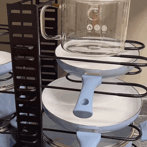 (COMBO) Estante organizador de ollas y tapas + Escurridor de platos Co ...