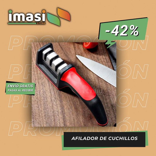 AFILADOR DE CUCHILLOS MODERNO 3 EN 1 - IMASI RD STORE