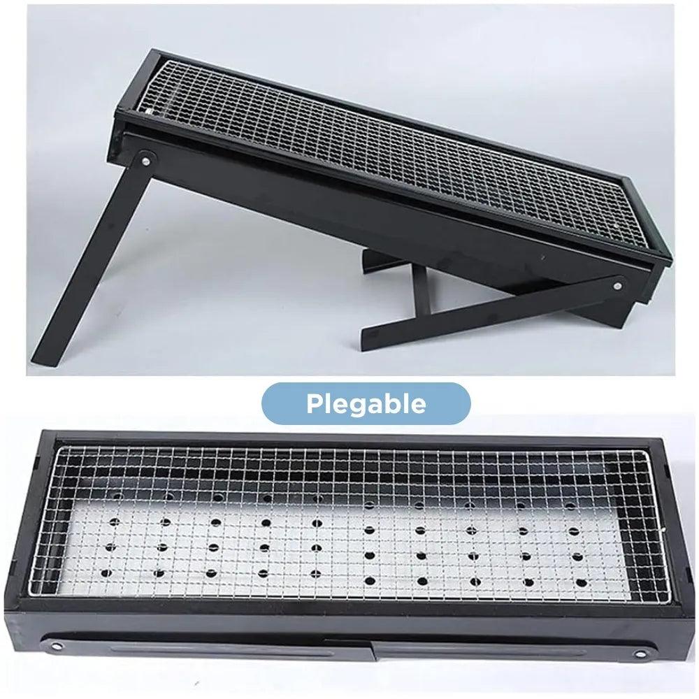 BBQ GRILL PORTABLE DE CARBÓN | MATERIAL DE ACERO INOXIDABLE & RESISTENTE A ALTAS TEMPERATURAS - IMASI RD STORE