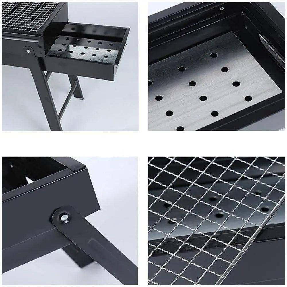 BBQ GRILL PORTABLE DE CARBÓN | MATERIAL DE ACERO INOXIDABLE & RESISTENTE A ALTAS TEMPERATURAS - IMASI RD STORE