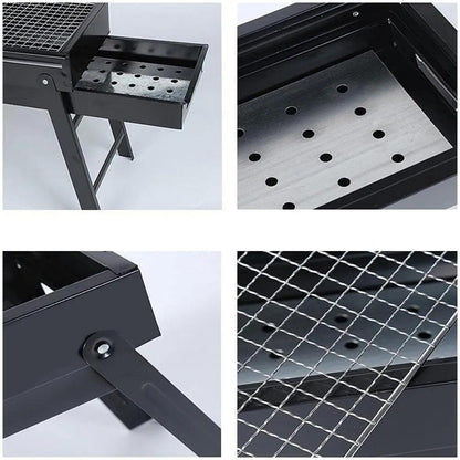 BBQ GRILL PORTABLE DE CARBÓN | MATERIAL DE ACERO INOXIDABLE & RESISTENTE A ALTAS TEMPERATURAS - IMASI RD STORE