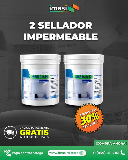 Combo DOS (2) Selladores Impermeabilizante AquaFix™ | ¡Sella filtraciones sin dañar el diseño! Sellador Impermeabilizante - IMASI RD STORE