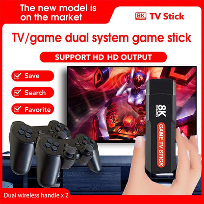CONSOLA INTELIGENTE QUE CONVIERTE TU TV EN SMART TV Y ADEMÁS INCLUYE 10,000 JUEGOS EN 8K | INCLUYE 1 CONTROL REMOTO Y 2 CONTROLES DE VIDEOJUEGOS INALAMBRICOS - IMASI RD STORE