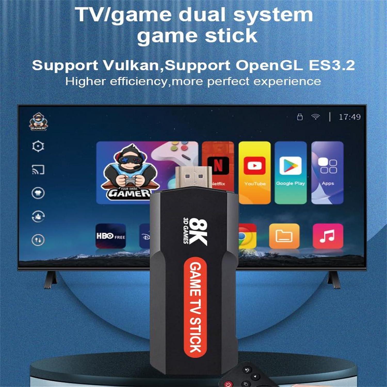 CONSOLA INTELIGENTE QUE CONVIERTE TU TV EN SMART TV Y ADEMÁS INCLUYE 10,000 JUEGOS EN 8K | INCLUYE 1 CONTROL REMOTO Y 2 CONTROLES DE VIDEOJUEGOS INALAMBRICOS - IMASI RD STORE