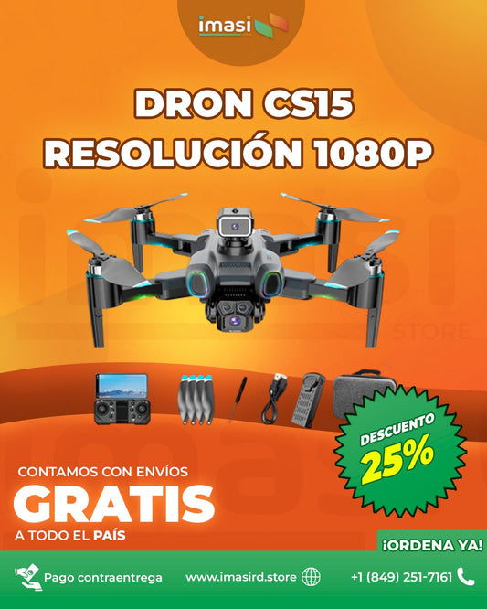 Dron CZ - 15™ 4K Con Sensor de Evasión Inteligente Anti - Choque | Graba en 4K, vuela fácil y diviértete: ¡Conoce el CS15 Drone! - IMASI RD STORE