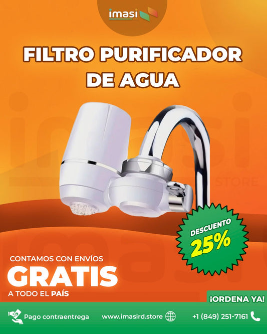 Filtro Purificadora de Agua AquaVida™ | ¡Convierte tu grifo en una fuente de agua purificada en segundos! - IMASI RD STORE