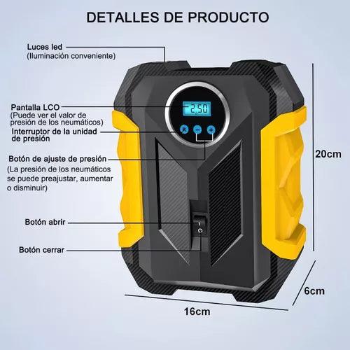 INFLADOR DE AIRE DE NEUMÁTICOS | PRESIÓN DE 150 PSI | 6000mAh - IMASI RD STORE