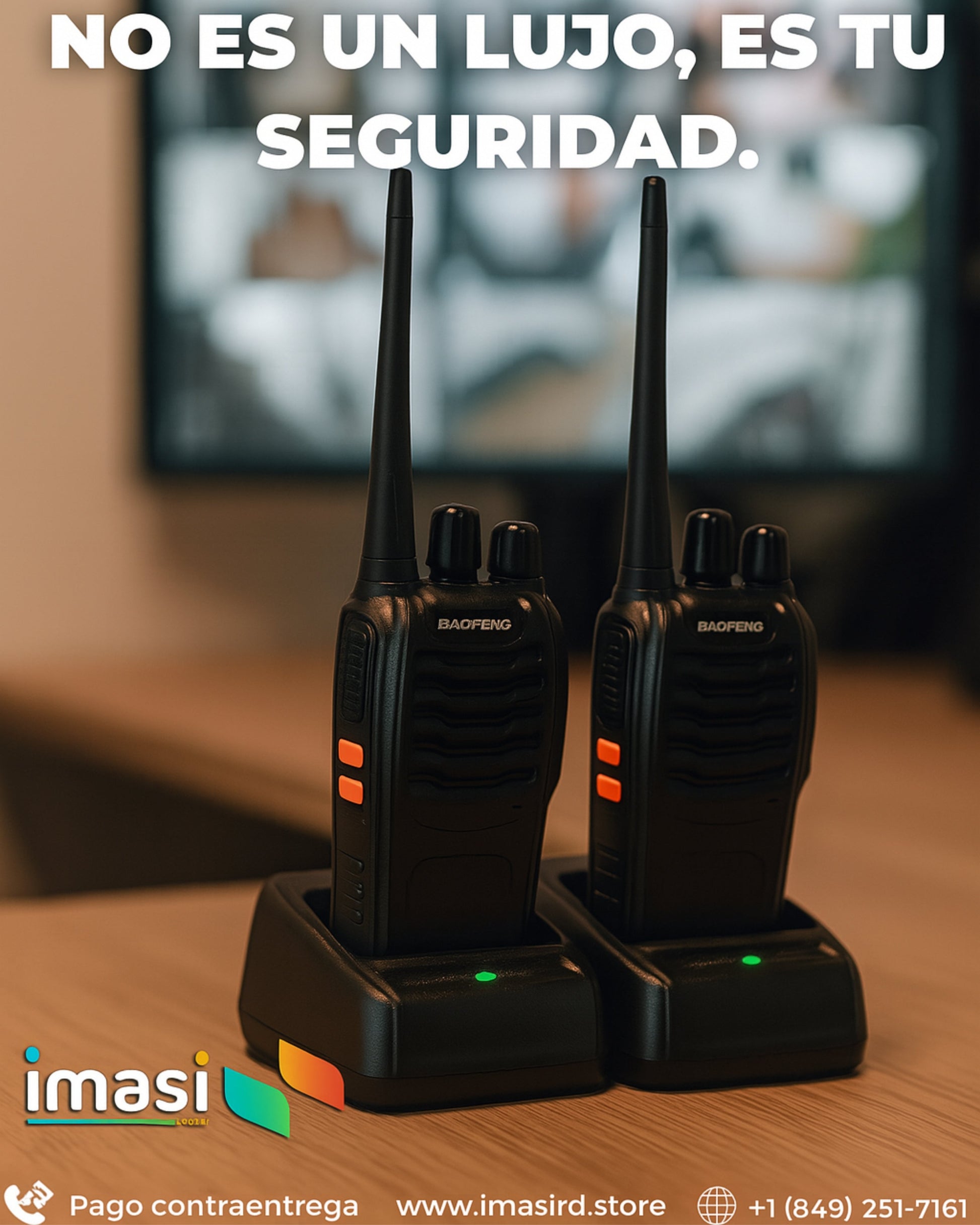 Kit de 2 (DOS) Radios Woki Toki ComuniTrack™ | Hasta 5km de Alcance Y 16 Canales de Comunicación | ¡Conéctate donde otros pierden señal! - IMASI RD STORE