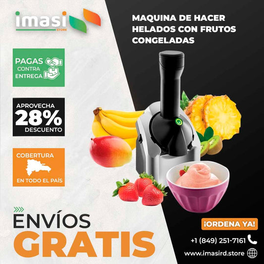 Maquina de Helados instantaneos NatureCream™ | Convierte frutas en deliciosos helados saludables en segundos ¡Fácil y rápido! - IMASI RD STORE