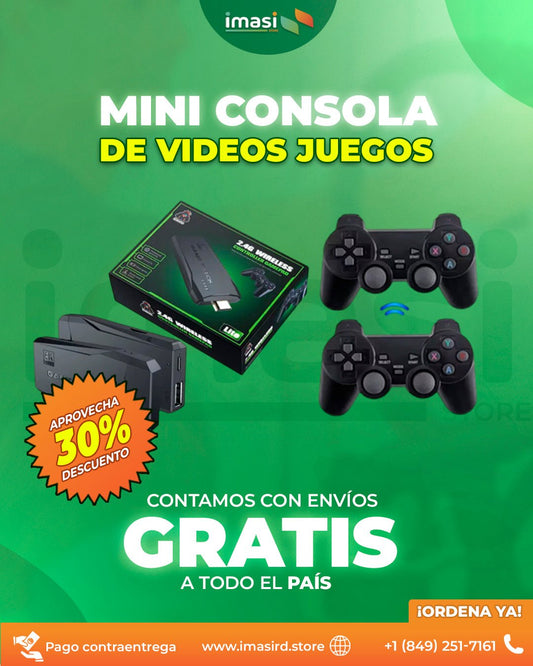 Mini consola de videojuegos portátil GameBox™ | ¡+10000 Juegos Retro en Tu Bolsillo! Conecta, Juega y Disfruta - IMASI RD STORE