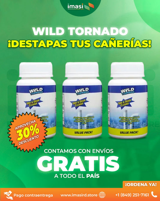 (OFERTA) Tres (3) Destapa Cañerías Wild Tornado™ | ¡Adiós a los atascos! El limpiador que revive tus tuberías en minutos - IMASI RD STORE