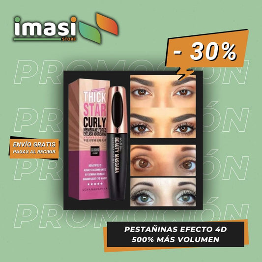 PESTAÑINAS EFECTO 4D - REALZA LA BELLEZA DE TUS ROSTRO CON 500% MAS VOLUMEN EN TUS PESTAÑAS - IMASI RD STORE