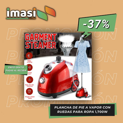 Plancha De Pie A Vapor Con Ruedas Para Ropa 1,700W - IMASI RD STORE