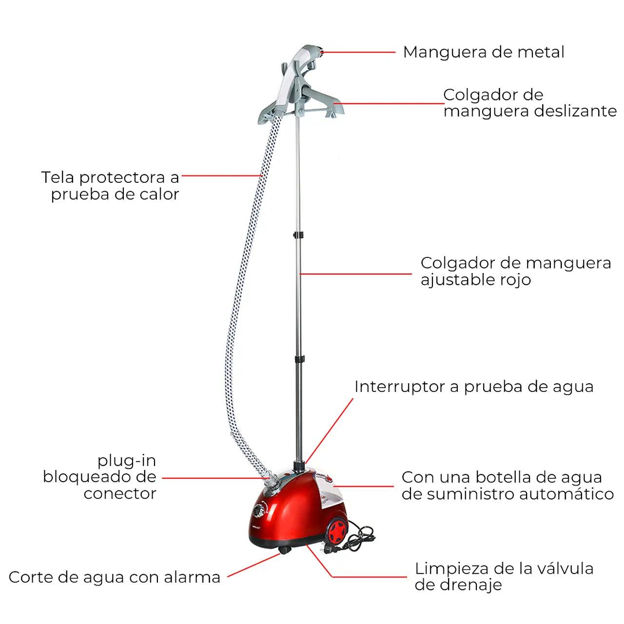 Plancha De Pie A Vapor Con Ruedas Para Ropa 1,700W - IMASI RD STORE