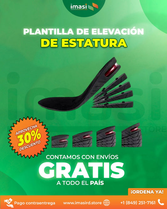 Plantilla de Elevación de Estatura PrimeFeet™ | ¡Sube tu estatura al instante con total discreción! - IMASI RD STORE