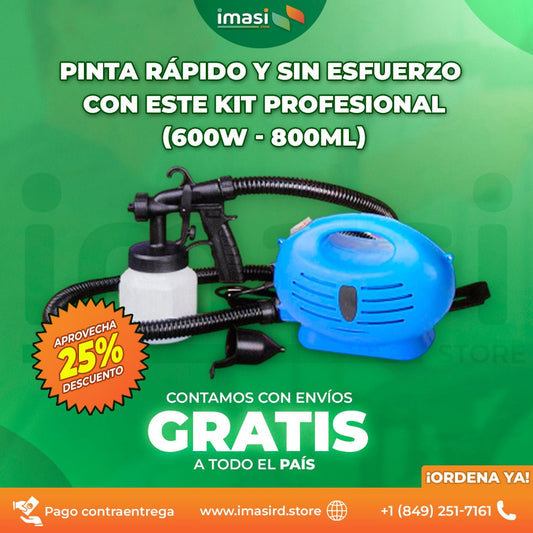 Potente Compresor + Pistola para Pintar 600W TurboPaint™ | Transforma tus Espacios con Facilidad - IMASI RD STORE