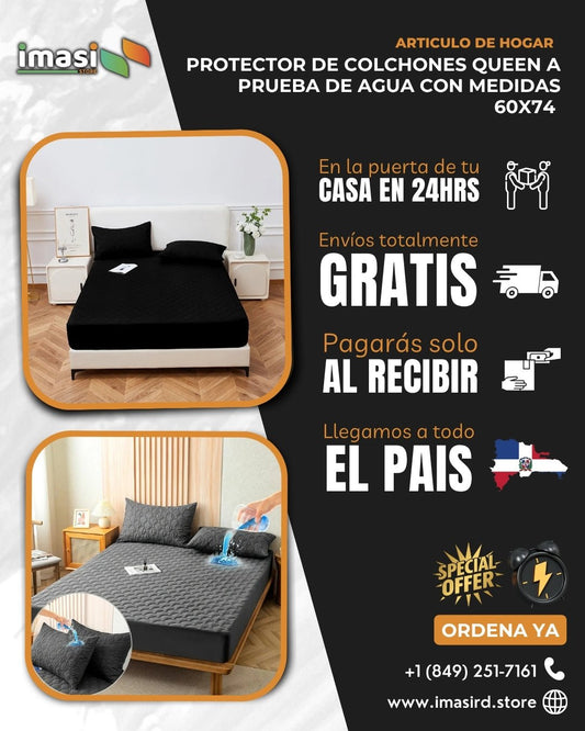 Protector de Colchones Queen Impermeable | 60x74 pulgadas – Protección Total contra Líquidos - IMASI RD STORE