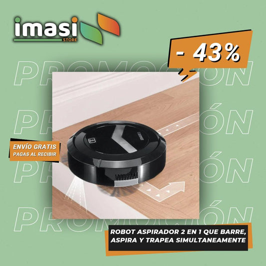 ROBOT ASPIRADOR 2 EN 1 QUE BARRE Y ASPIRA SIMULTANEAMENTE - IMASI RD STORE