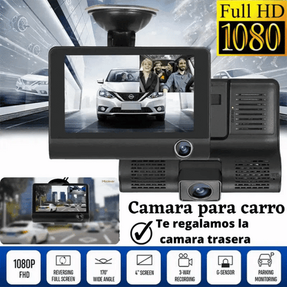 SafeView 360™ 3 en 1: Cámara frontal, interior y reversa en un solo dispositivo - IMASI RD STORE
