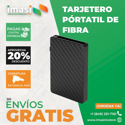 Tarjetero Portátil de Fibra EliteCard Holder™ | Protege tus tarjetas con elegancia y ligereza - IMASI RD STORE