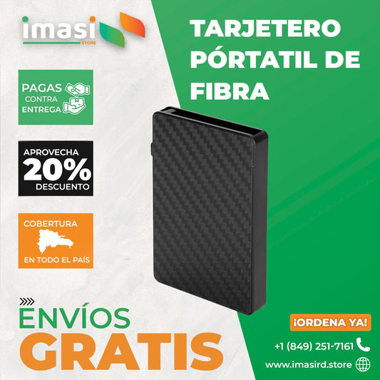 Tarjetero Portátil de Fibra EliteCard Holder™ | Protege tus tarjetas con elegancia y ligereza - IMASI RD STORE